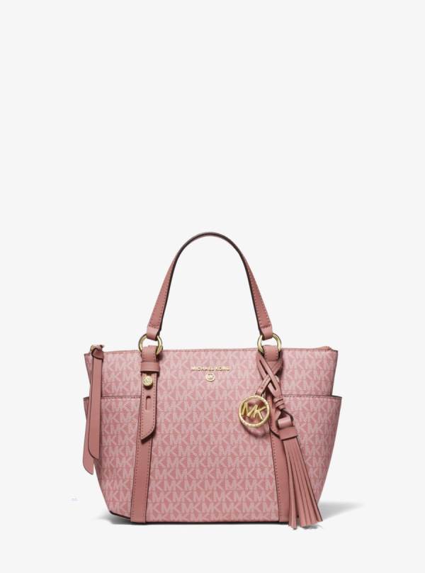 Damske Prenosná Taška Michael Kors Sullivan Small Logo Top-Zip Ruzove - Kabelky Michael Kors Vypredaj | ARIYM-2546